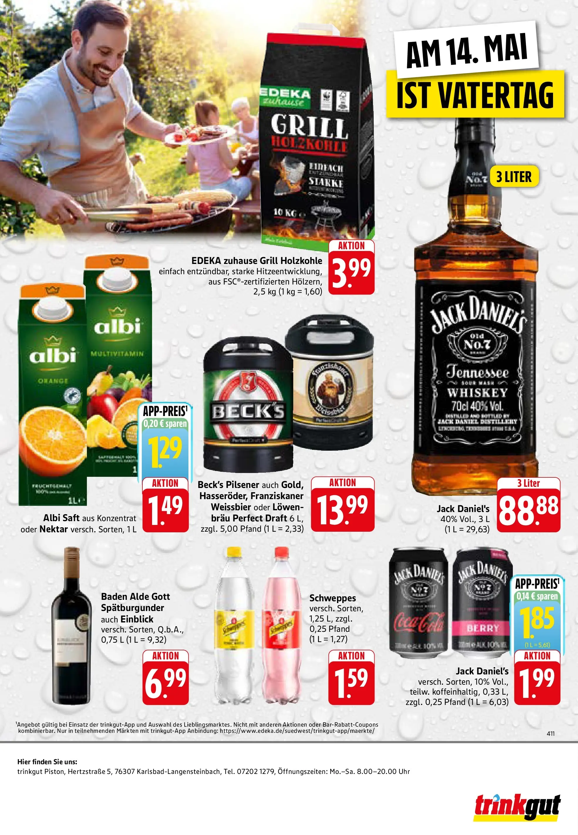 Trinkgut Prospekt Karlsbad - Langensteinbach	 (ab 10.05.2026) » Angebote online | Seite: 8 | Produkte: Grill, Franziskaner, Cola, Schweppes