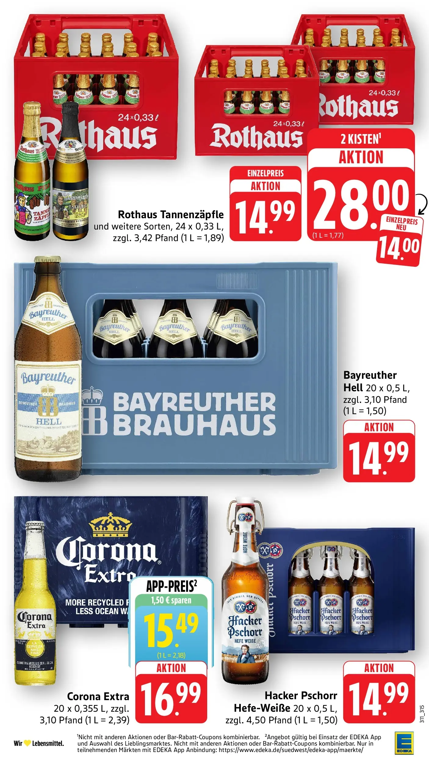 E center Prospekt Singen	 (ab 10.05.2026) zum Blättern | Seite: 39 | Produkte: Bayreuther hell