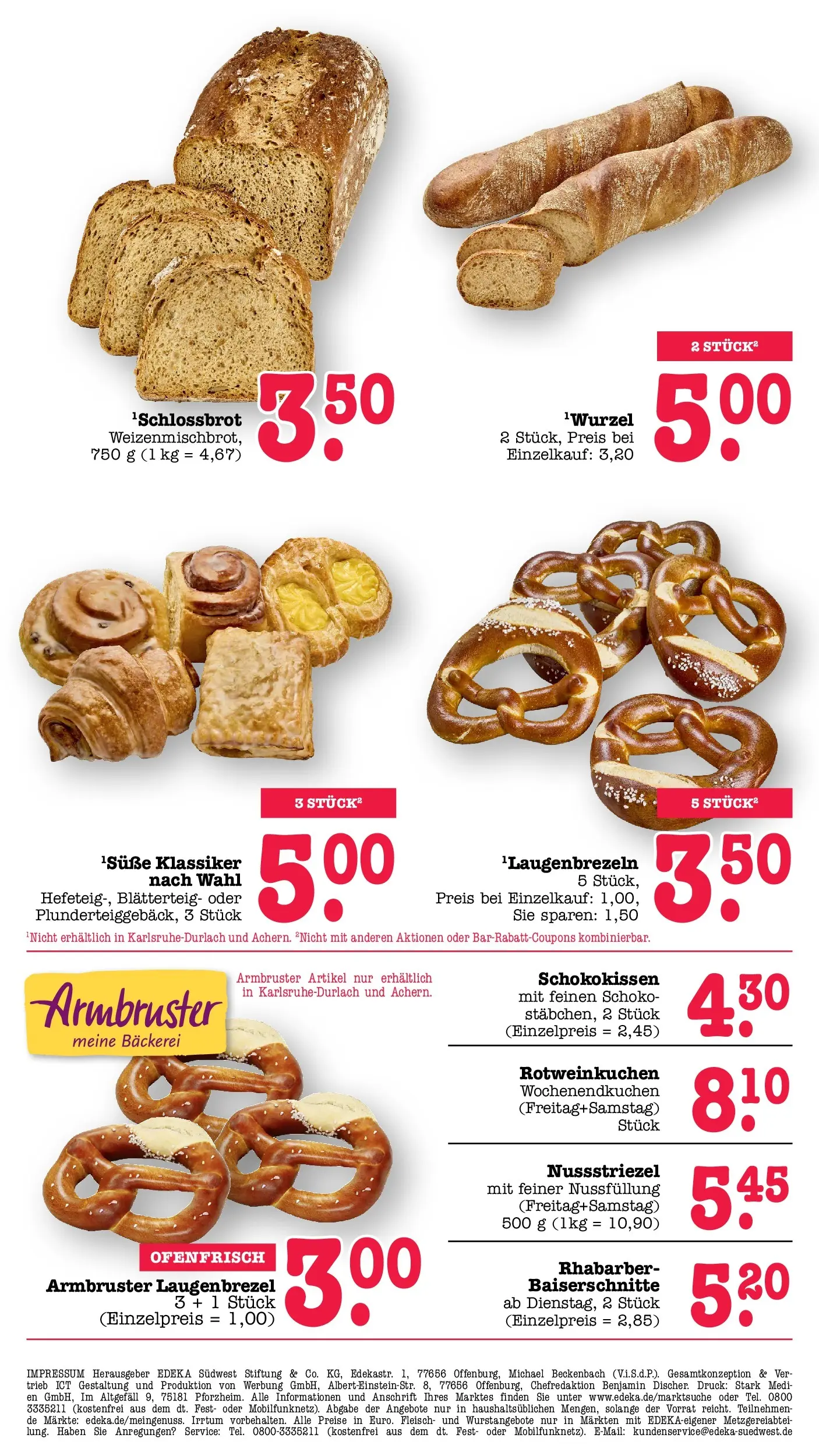 E center Prospekt Sinzheim (ab 10.05.2026) zum Blättern | Seite: 20 | Produkte: Bäckerei, Rhabarber, Fleisch E center Prospekt Sinzheim (ab 10.05.2026) zum Blättern | Seite: 20 | Produkte: Bäckerei, Rhabarber, Fleisch