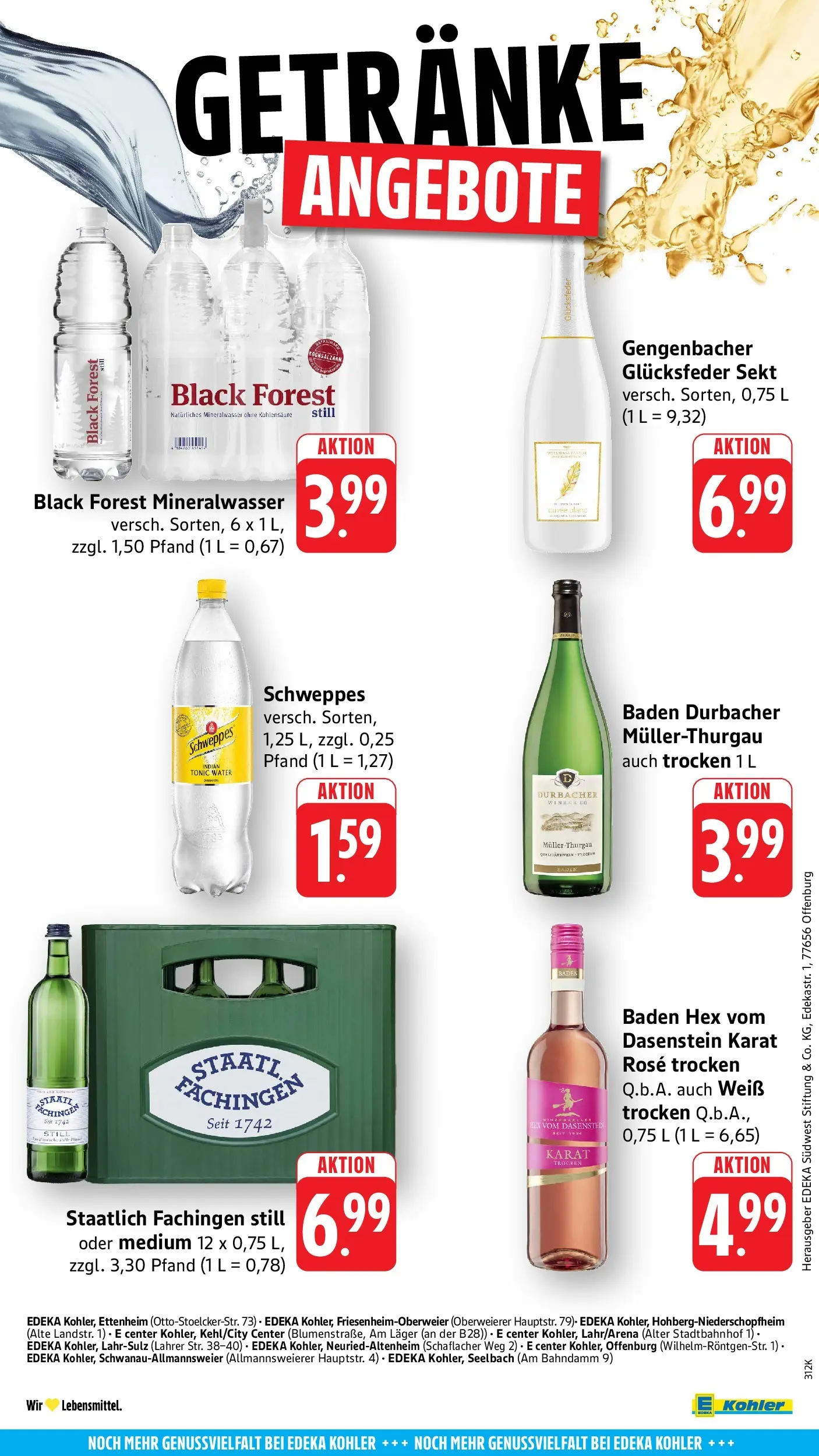 E center Prospekt Kehl	 (ab 10.05.2026) zum Blättern | Seite: 59 | Produkte: Schlagsahne, Pils, Erdbeeren