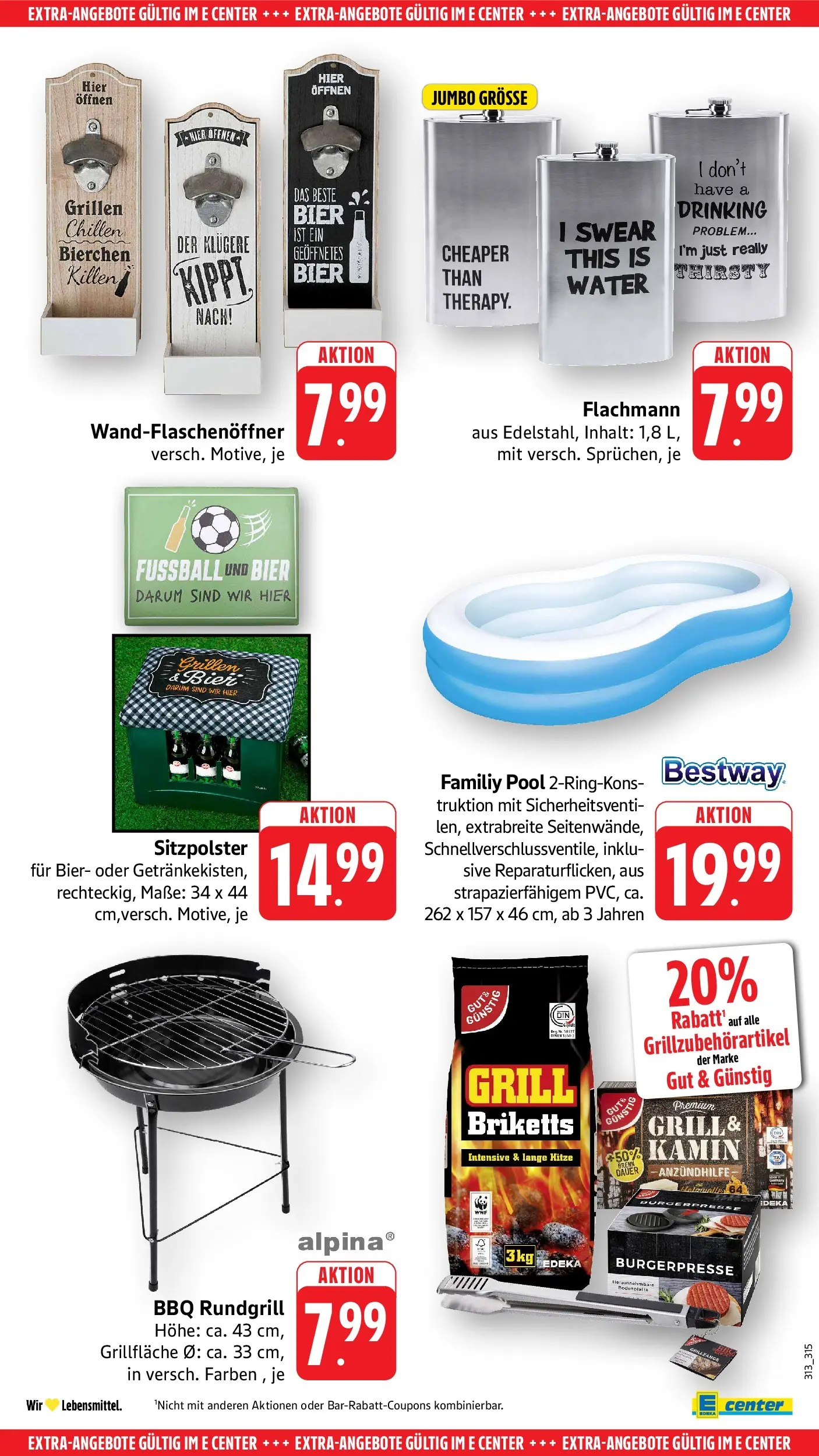 E center Prospekt Singen	 (ab 10.05.2026) zum Blättern | Seite: 54 | Produkte: Grill, Kamin, Bier, Fußball
