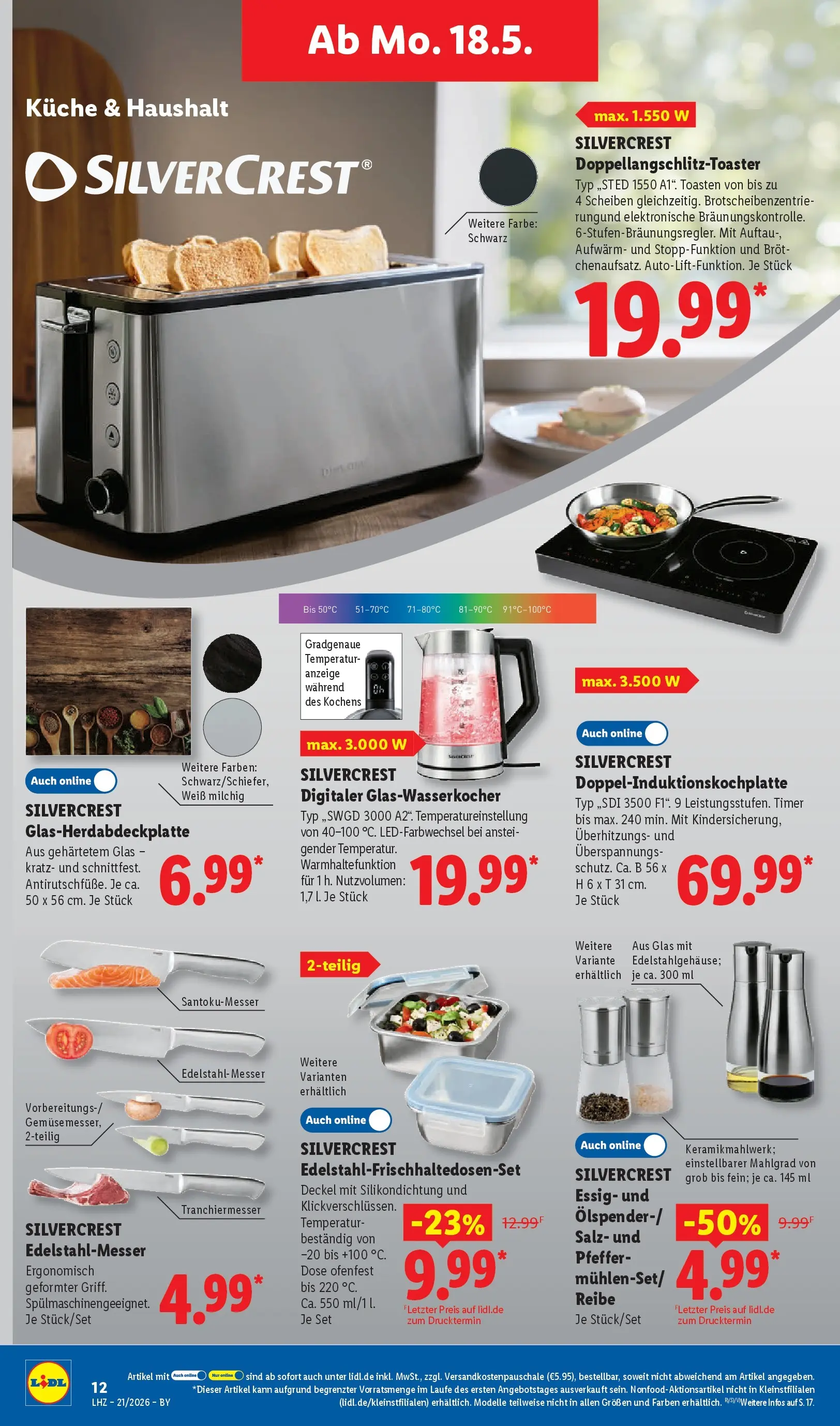 Lidl Prospekt Hof-innenstadt (ab 17.05.2026) zum Blättern » Angebote | Seite: 28 | Produkte: Essig, Küche, Salz, Brot