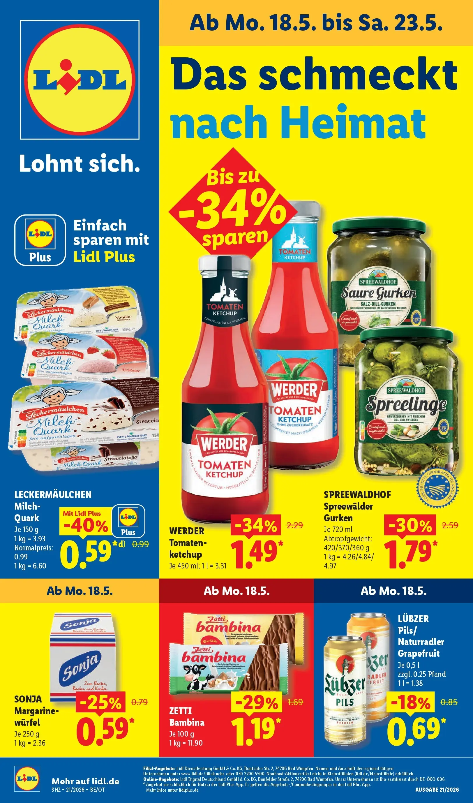 Lidl Prospekt Mahlow (ab 17.05.2026) » Angebote online | Seite: 1 | Produkte: Bad, Tomaten, Ketchup, Gurken Lidl Prospekt Mahlow (ab 17.05.2026) zum Blättern » Angebote | Seite: 1 | Produkte: Bad, Tomaten, Ketchup, Gurken