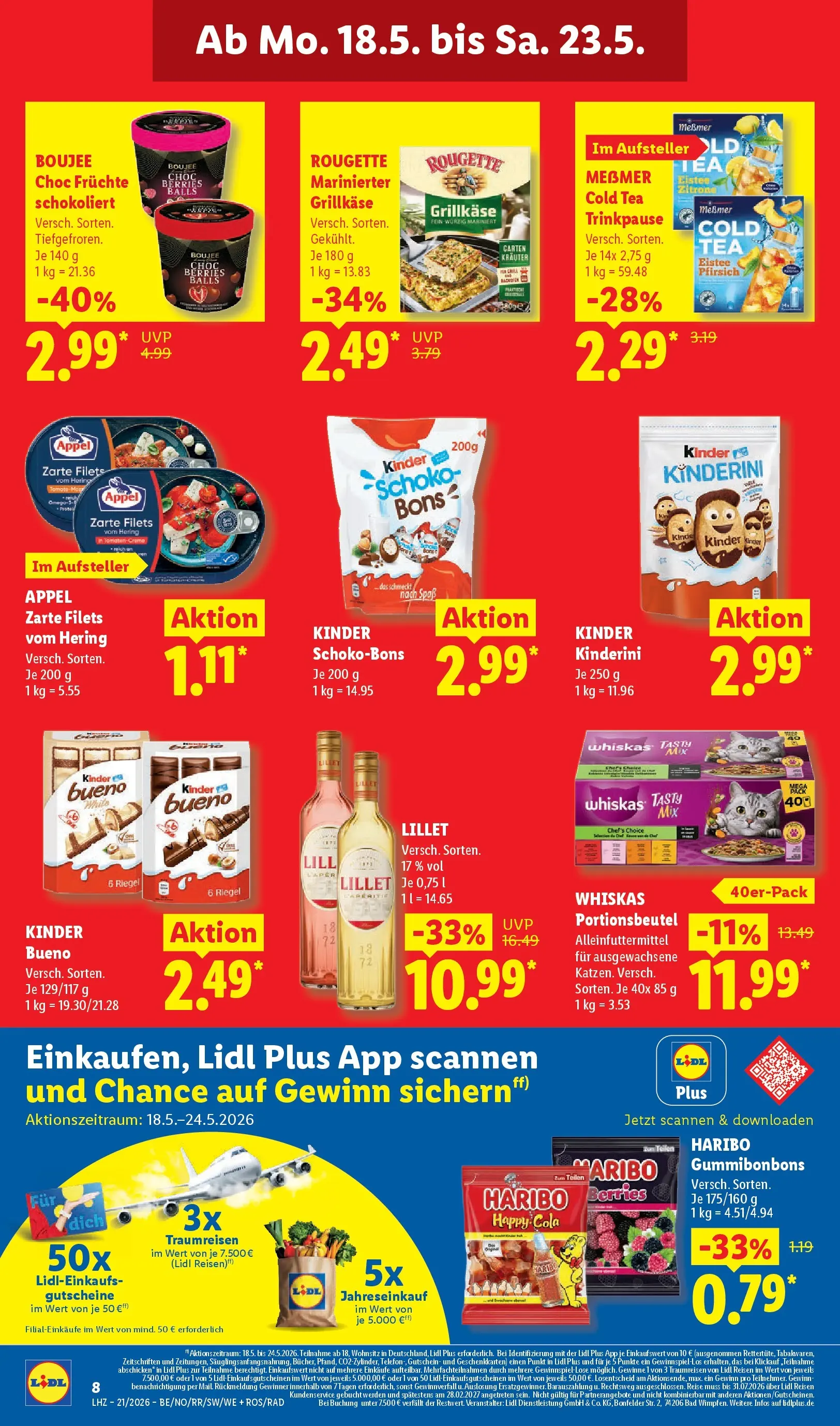 Lidl Prospekt Zülpich (ab 17.05.2026) zum Blättern » Angebote | Seite: 16 | Produkte: Cola, Zitrone, Pfirsich, Whiskas