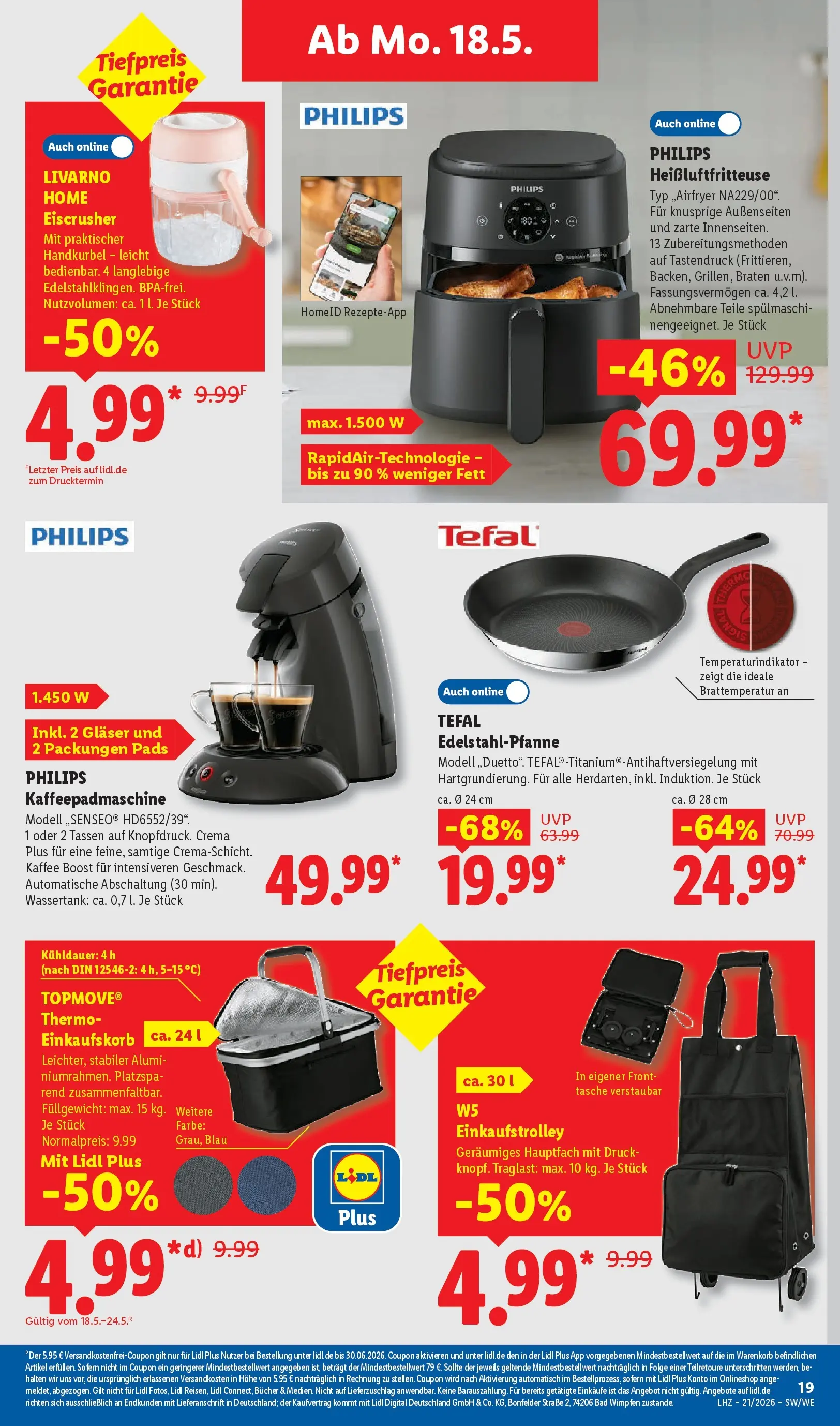 Lidl Prospekt Plettenberg (ab 17.05.2026) zum Blättern » Angebote | Seite: 33 | Produkte: Tasche, Philips, Kaffee, Bad