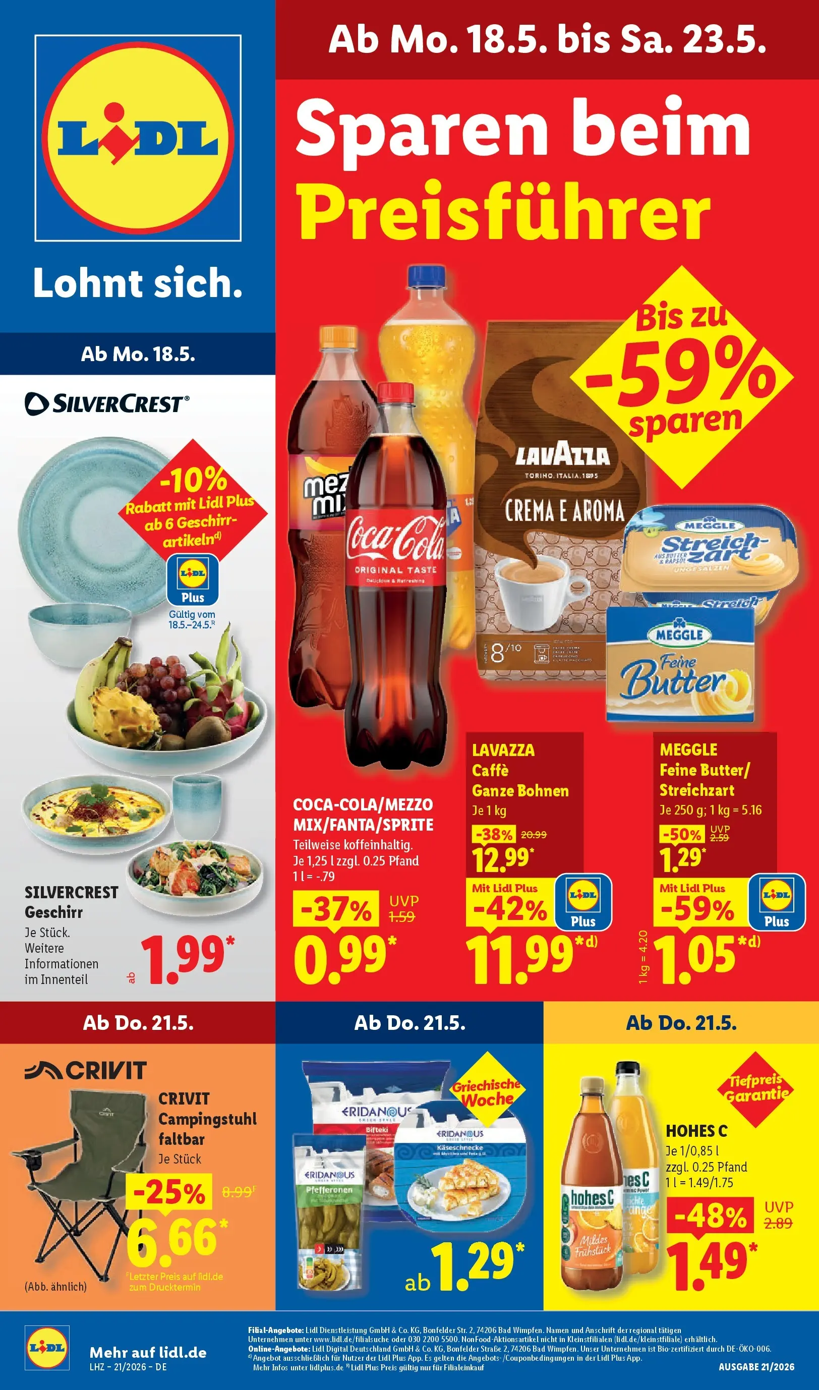 Lidl Prospekt Mahlow (ab 17.05.2026) » Angebote online | Seite: 5 | Produkte: Lavazza, Butter, Bad, Hohes c Lidl Prospekt Mahlow (ab 17.05.2026) zum Blättern » Angebote | Seite: 5 | Produkte: Lavazza, Butter, Bad, Hohes c