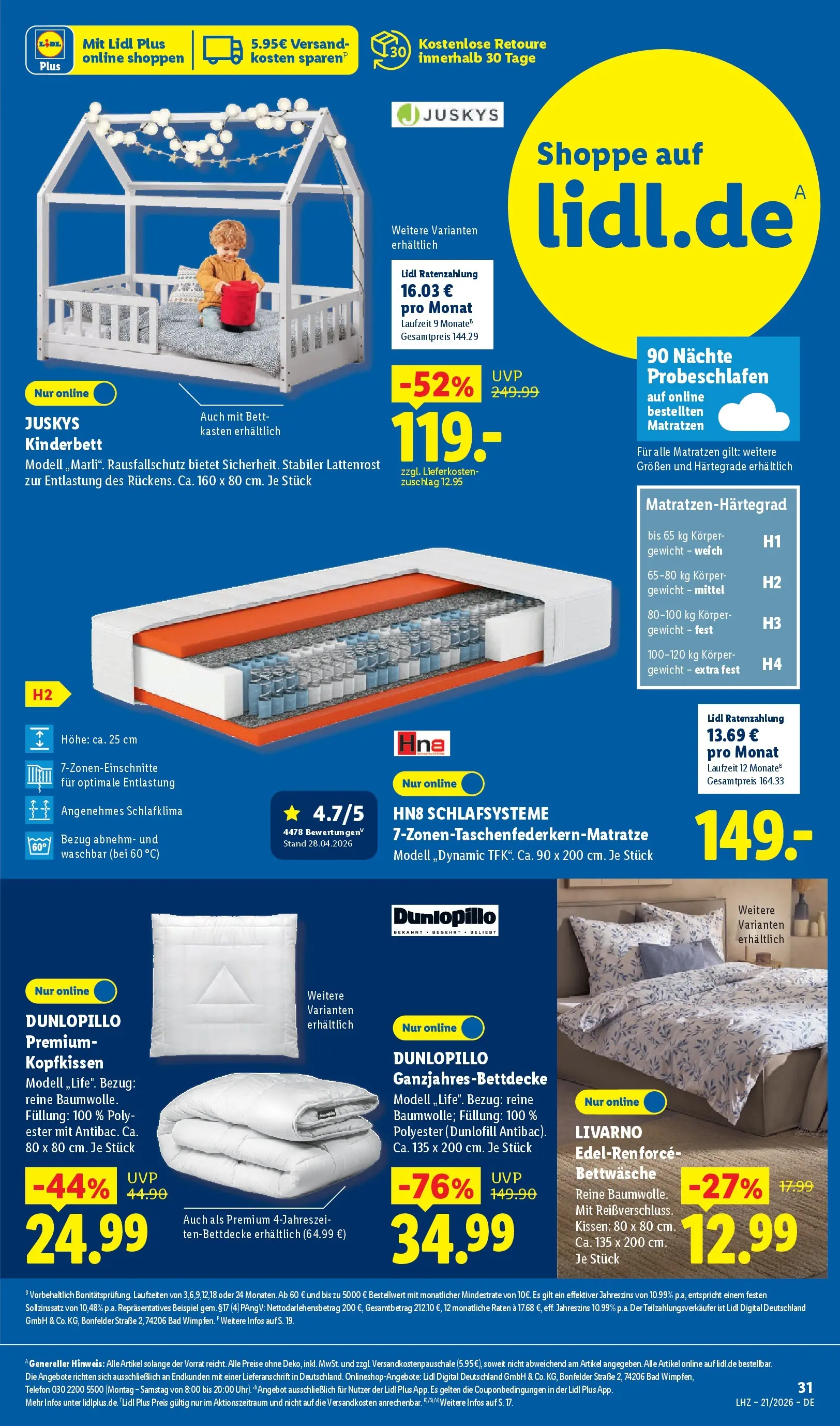 Lidl Prospekt Hof-innenstadt (ab 17.05.2026) zum Blättern » Angebote | Seite: 53 | Produkte: Gewicht, Bettwäsche, Bad, Telefon