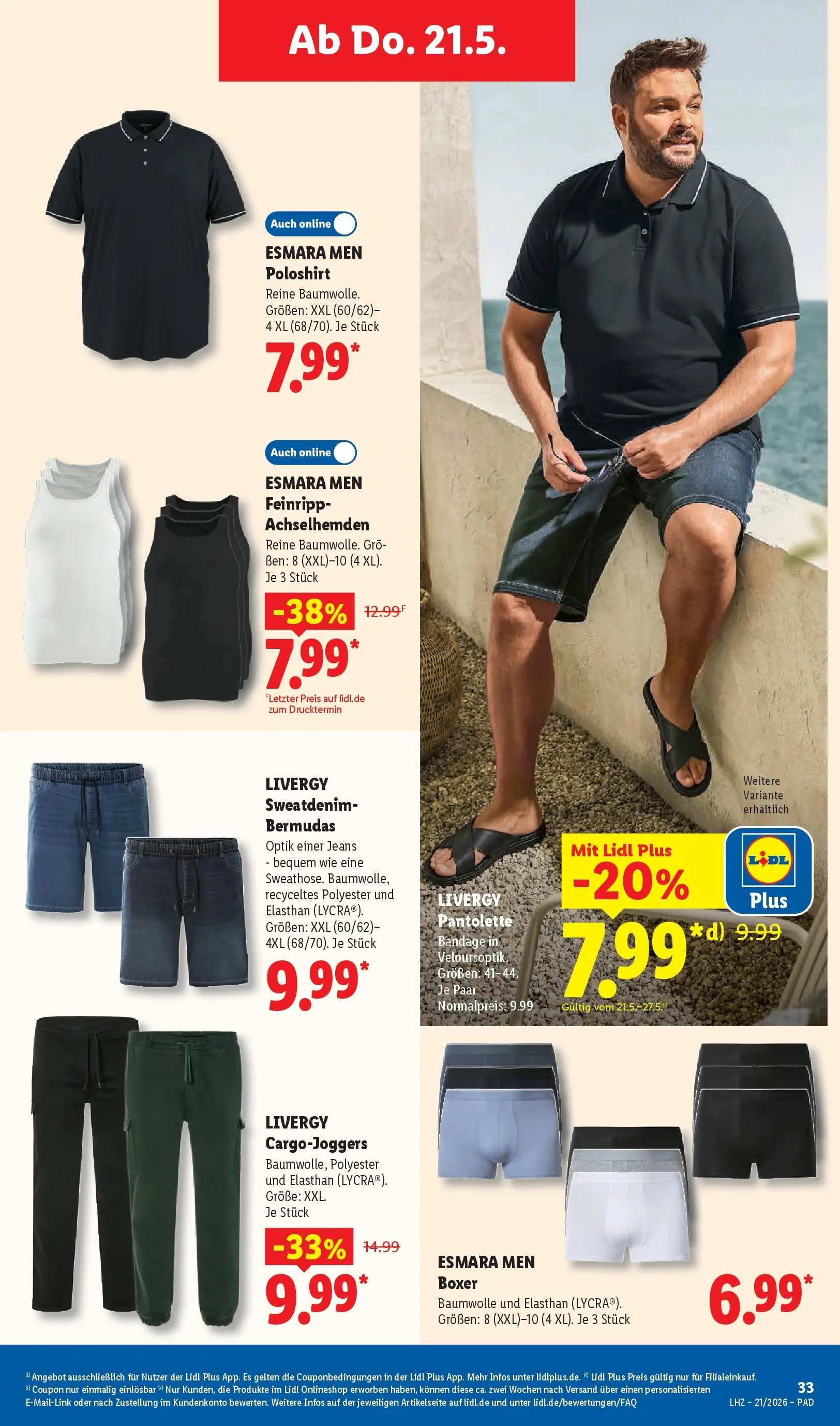 Lidl Prospekt Höxter (ab 17.05.2026) zum Blättern » Angebote | Seite: 53 | Produkte: Poloshirt, Boxer, Jeans