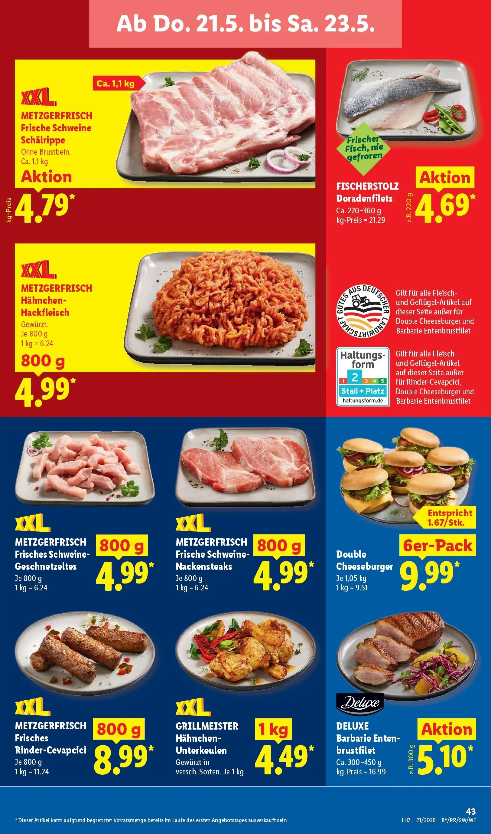 Lidl Prospekt Plettenberg (ab 17.05.2026) zum Blättern » Angebote | Seite: 67 | Produkte: Nackensteaks, Hahnchen, Fleisch, Hackfleisch