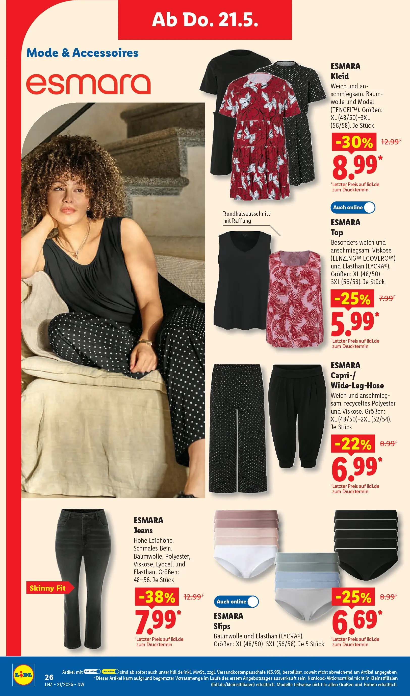 Lidl Prospekt Villingen-schwenningen (ab 17.05.2026) zum Blättern » Angebote | Seite: 48 | Produkte: Kleid, Jeans