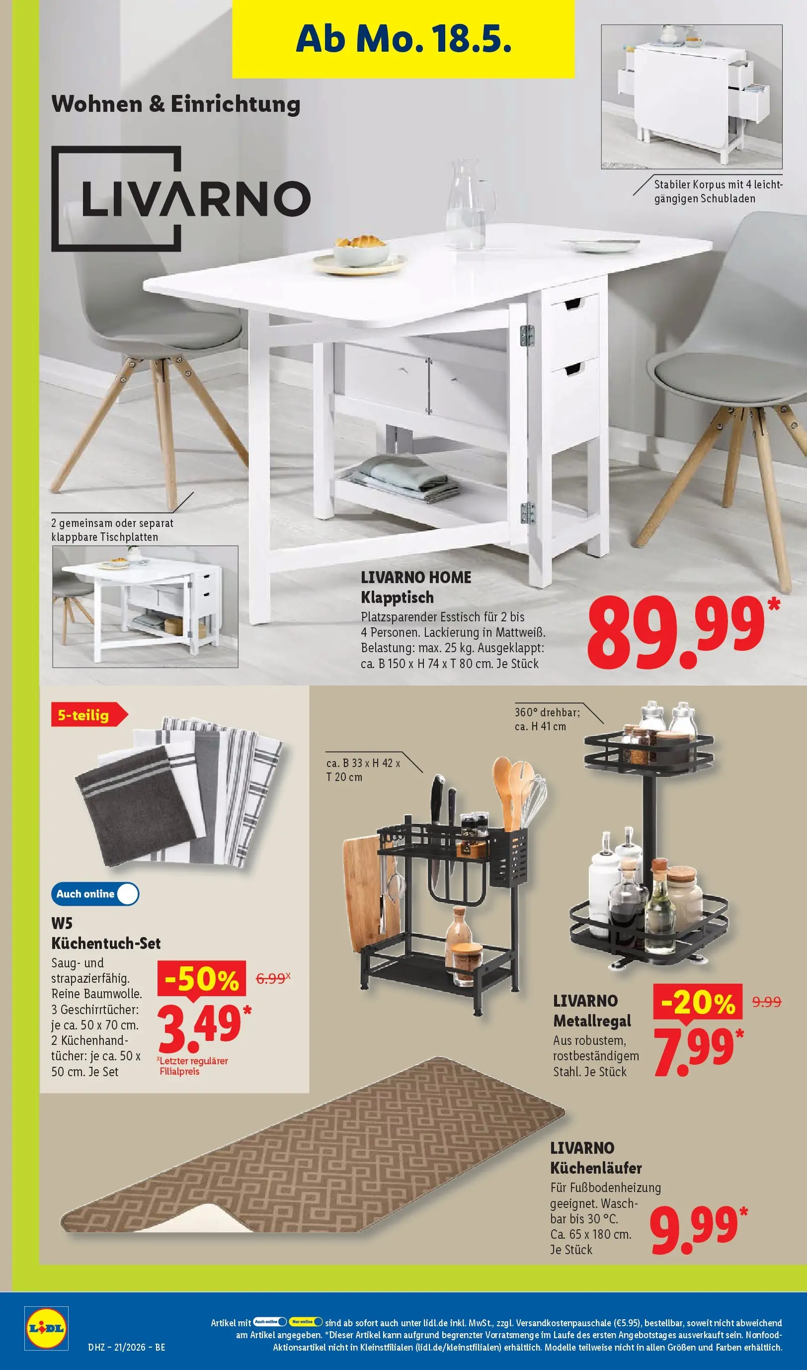 Lidl Prospekt Mahlow (ab 17.05.2026) » Angebote online | Seite: 34 | Produkte: Esstisch Lidl Prospekt Mahlow (ab 17.05.2026) zum Blättern » Angebote | Seite: 34 | Produkte: Esstisch