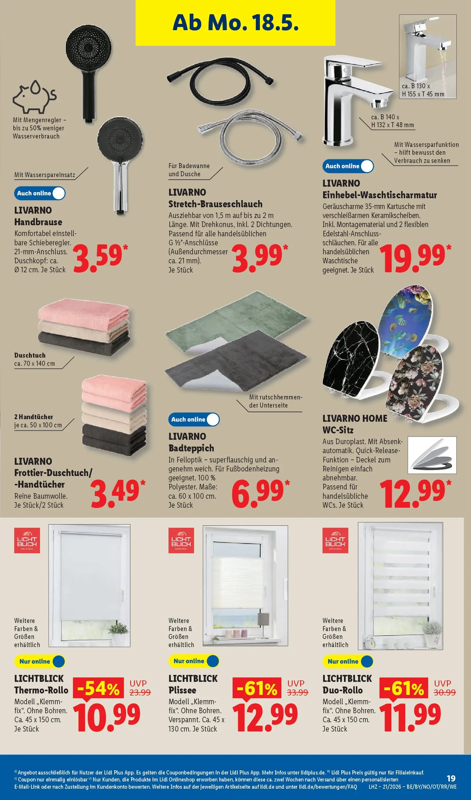 Lidl Prospekt Mahlow (ab 17.05.2026) » Angebote online | Seite: 39 | Produkte: Dusche, Duschkopf Lidl Prospekt Mahlow (ab 17.05.2026) zum Blättern » Angebote | Seite: 39 | Produkte: Dusche, Duschkopf