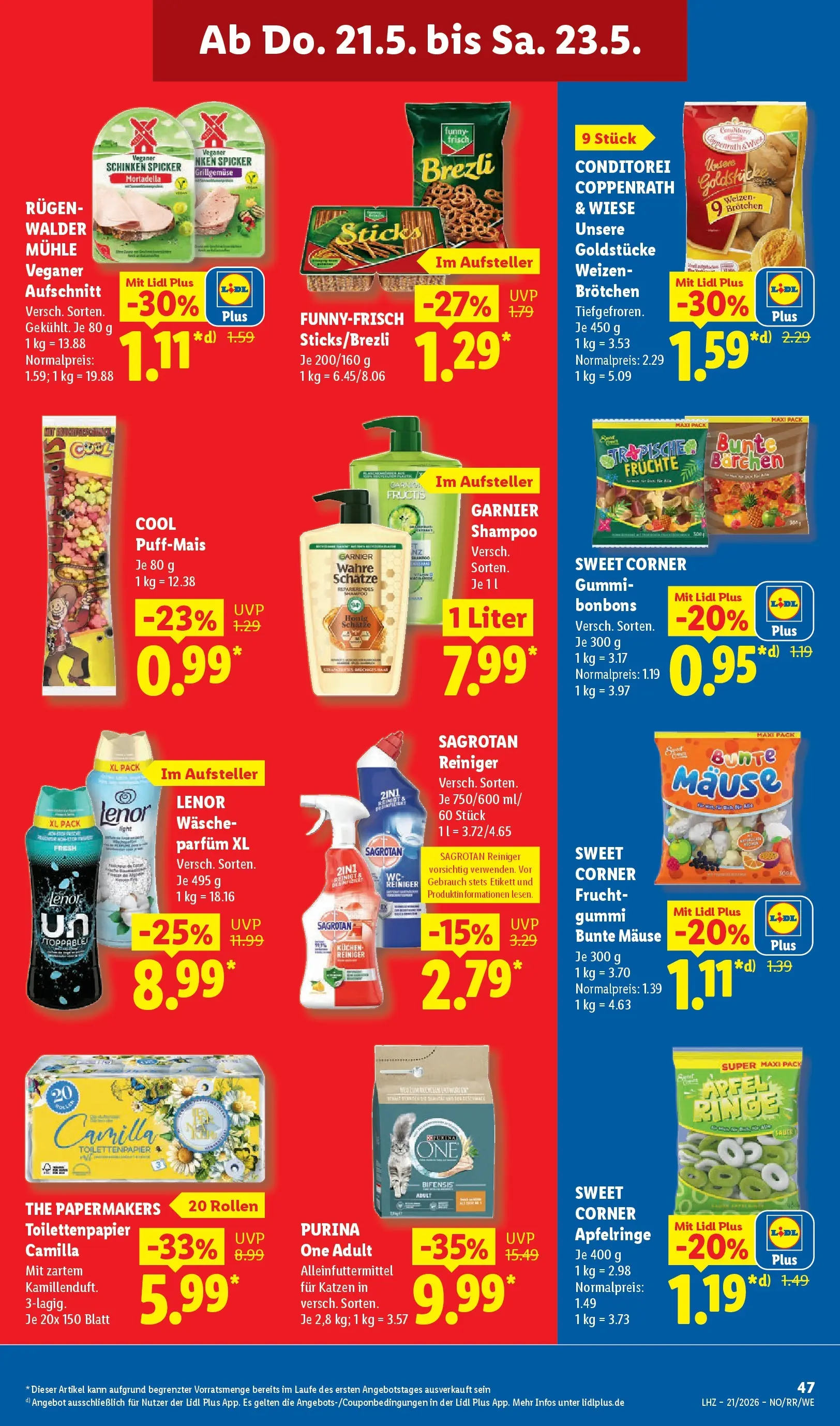 Lidl Prospekt Hagen (ab 17.05.2026) zum Blättern » Angebote | Seite: 71 | Produkte: Lenor, Mühle, Schinken, Toilettenpapier