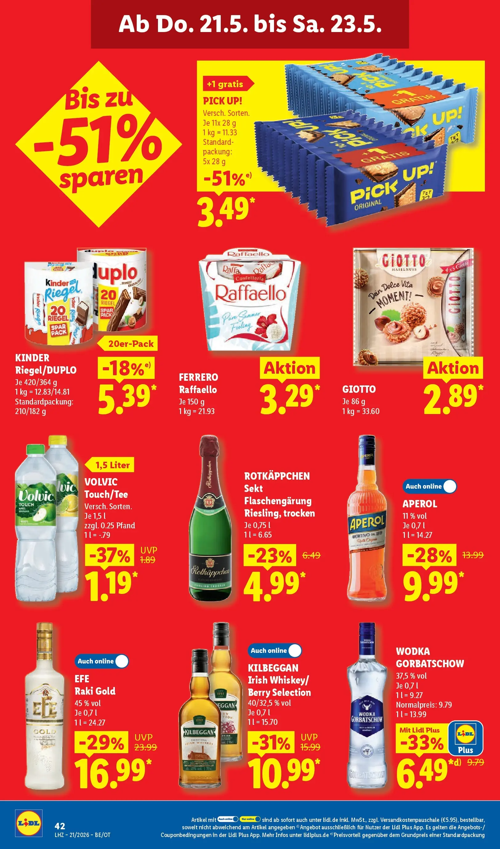 Lidl Prospekt Mahlow (ab 17.05.2026) » Angebote online | Seite: 70 | Produkte: Sekt, Aperol, Volvic, Wodka Lidl Prospekt Mahlow (ab 17.05.2026) zum Blättern » Angebote | Seite: 70 | Produkte: Sekt, Aperol, Volvic, Wodka