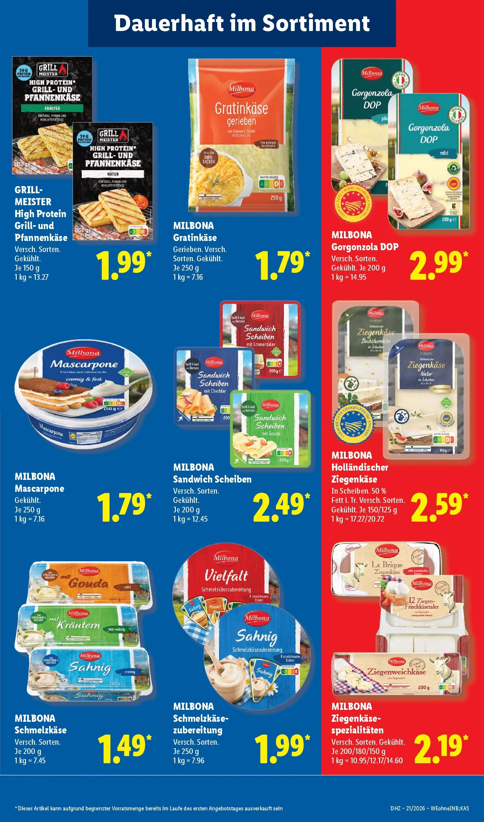 Lidl Prospekt Künzell (ab 17.05.2026) zum Blättern » Angebote | Seite: 23 | Produkte: Mascarpone, Gouda, Ziegenkäse, Edamer