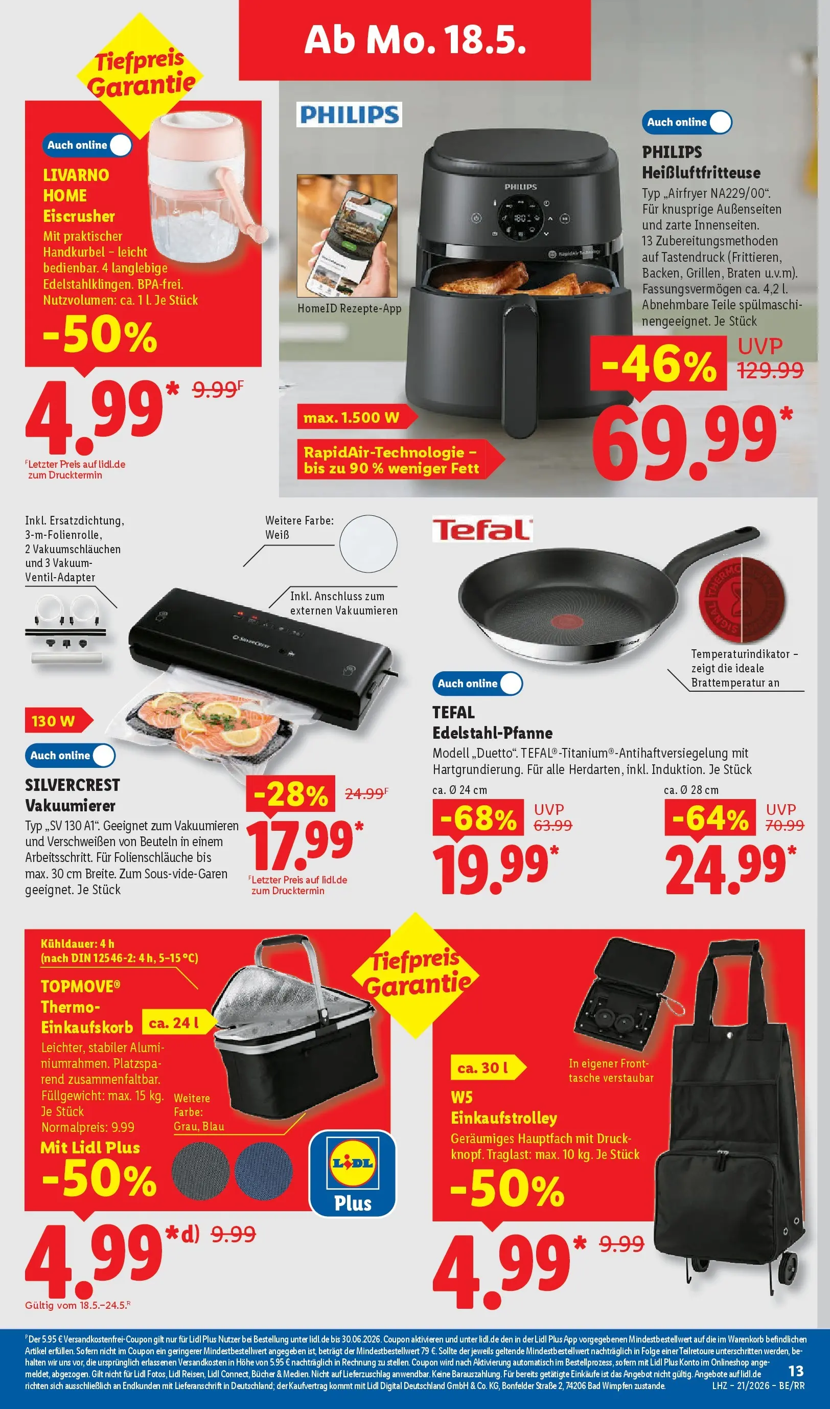 Lidl Prospekt Zülpich (ab 17.05.2026) zum Blättern » Angebote | Seite: 29 | Produkte: Philips, Vakuumierer, Bad, Heißluftfritteuse