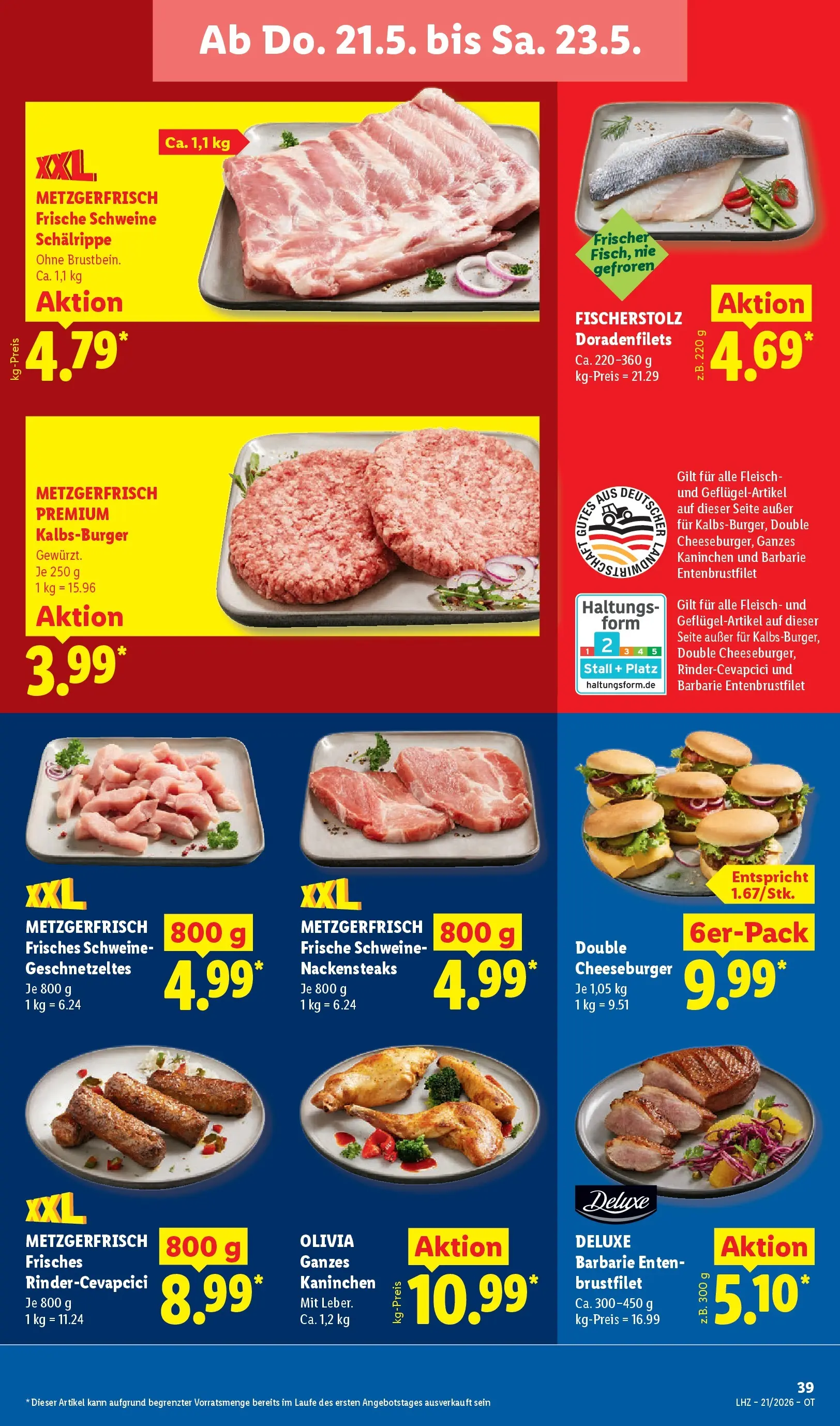 Lidl Prospekt Grimma (ab 17.05.2026) zum Blättern » Angebote | Seite: 67 | Produkte: Nackensteaks, Kaninchen, Fleisch