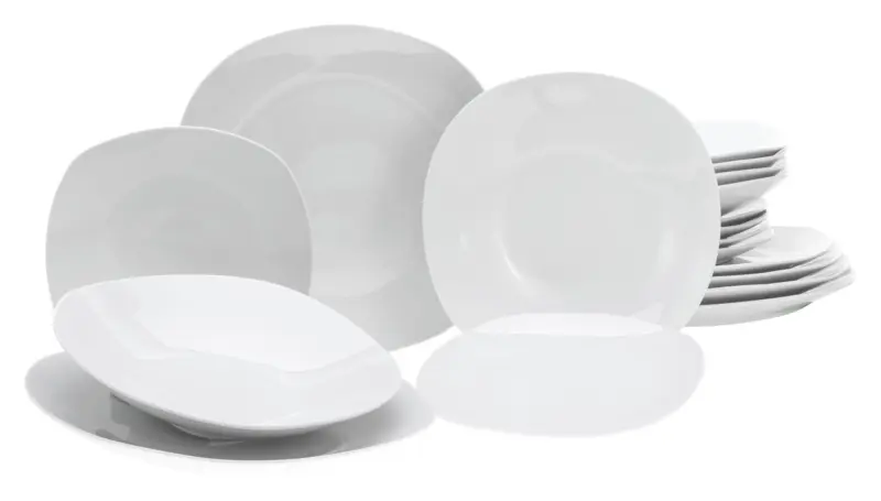 Tafelservice Wei&szlig;, 18-teilig