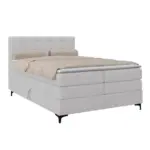 M&ouml;belix Boxspringbett MITTO Silberfarben 140x200 cm