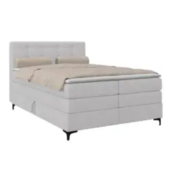 Boxspringbett MITTO Silberfarben 140x200 cm