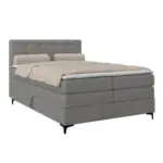 M&ouml;belix Boxspringbett MITTO Grau 140x200 cm