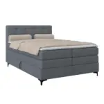 M&ouml;belix Boxspringbett MITTO Blaugrau 140x200 cm