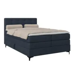 Boxspringbett MITTO Dunkelblau 140x200 cm