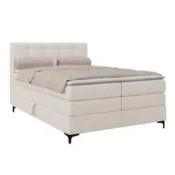 Boxspringbett MITTO Creme 140x200 cm