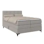 M&ouml;belix Boxspringbett MITTO Lavagrau 140x200 cm