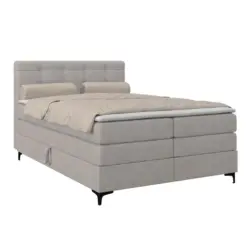 Boxspringbett MITTO Lavagrau 140x200 cm