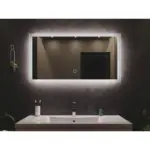 M&ouml;belix BADEZIMMERSPIEGEL Led Spiegel rechteckig B:100cm
