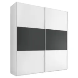 Schwebet&uuml;renschrank in Anthrazit, Wei&szlig;