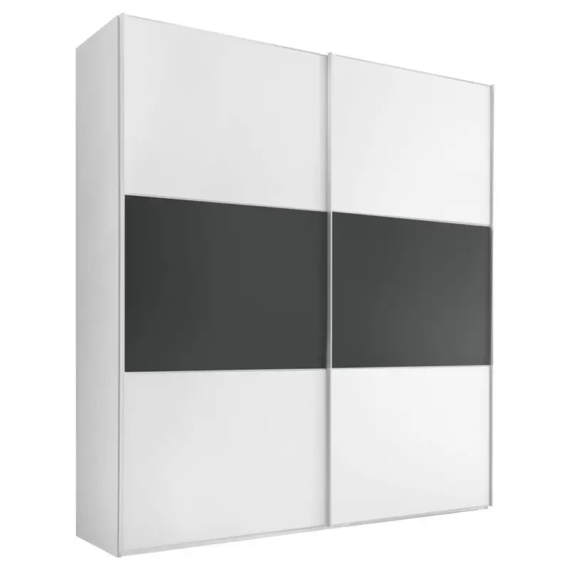 Schwebet&uuml;renschrank in Anthrazit, Wei&szlig;