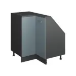 XXXLutz Lauterach - Ihr M&ouml;belhaus bei Bregenz Eck-K&uuml;chenschrank F&Uuml;R Dachschr&auml;gen R-Line Blau-Grau 75.6 cm mit 1 T&uuml;r