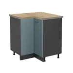 XXXLutz Lauterach - Ihr M&ouml;belhaus bei Bregenz Eckunterschrank R-Line Blau-Grau 75.6 cm , AP Eiche