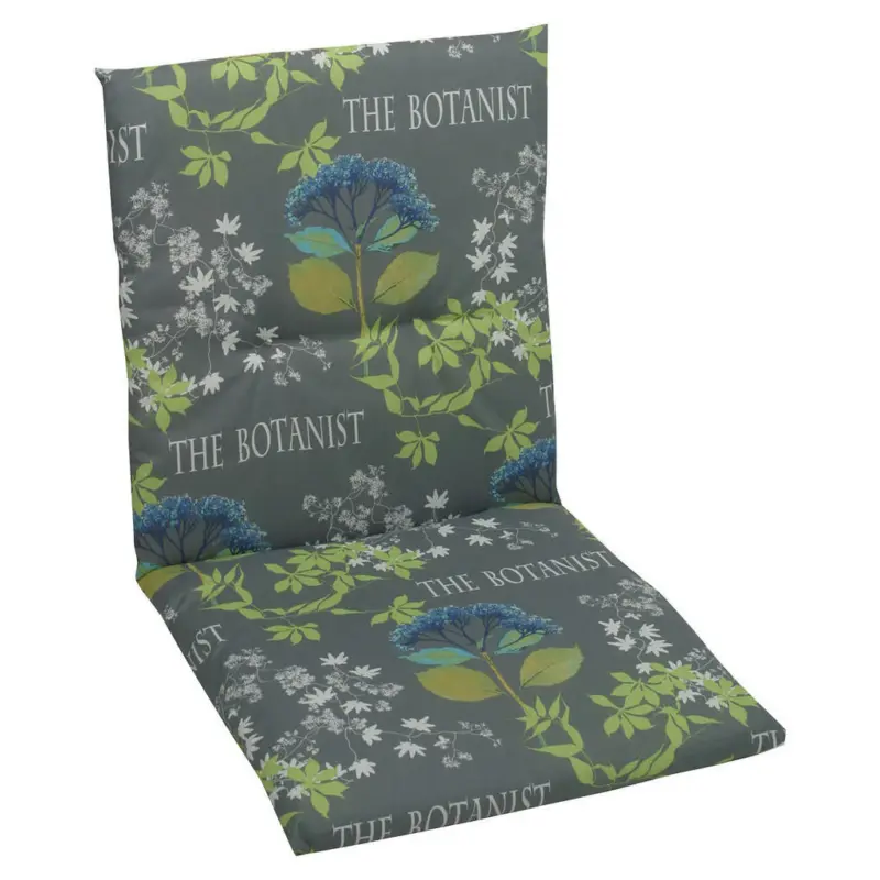 Sesselauflage in Blau, Grau, Gr&uuml;n Floral