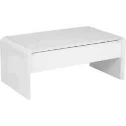 Couchtisch in Glas, Holzwerkstoff 110/60/45-71 cm
