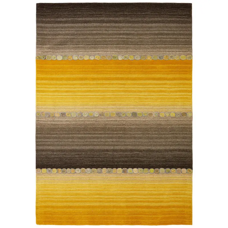 Orientteppich 160/230 cm Twilight in yellow Braun, Gelb