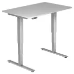 XXXLutz Lauterach - Ihr M&ouml;belhaus bei Bregenz Schreibtisch 120/80/63,5-128,5 cm Grau, Silberfarben elektrisch h&ouml;henverstellbar