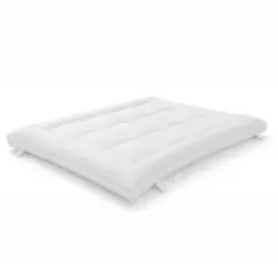 Topper 90x200 cm aus 800 g Watte | Gepolsterter Matratzenschoner mit Wattekugelf&uuml;llung und atmungsaktivem Mikrofaserbezug