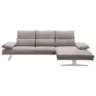 Ecksofa in Flachgewebe Hellbraun 291/164 cm