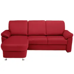 Ecksofa in Flachgewebe Hellrot 163/220 cm