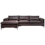 XXXLutz Lauterach - Ihr M&ouml;belhaus bei Bregenz Ecksofa in Lederlook Dunkelbraun 160/295 cm