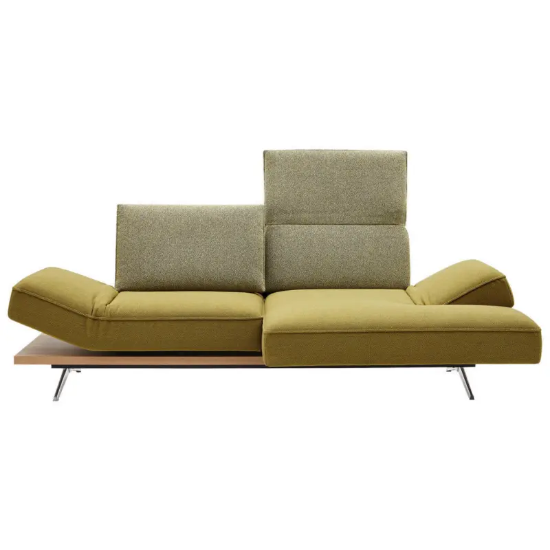 Ecksofa in Flachgewebe Limette 240/132 cm