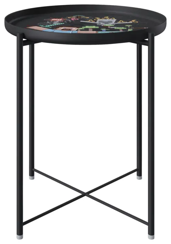 Beistelltisch Minecraft ca. 47x47x51 cm Schwarz
