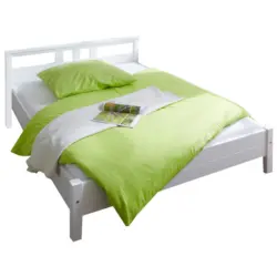 Bett 140/200 cm in Wei&szlig;