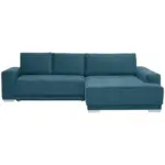 XXXLutz Lauterach - Ihr M&ouml;belhaus bei Bregenz Ecksofa in Samt Blau 293/195 cm
