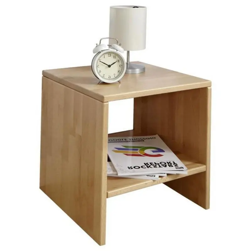 Nachttisch 40/40/40 cm in massiv Buche Buchefarben