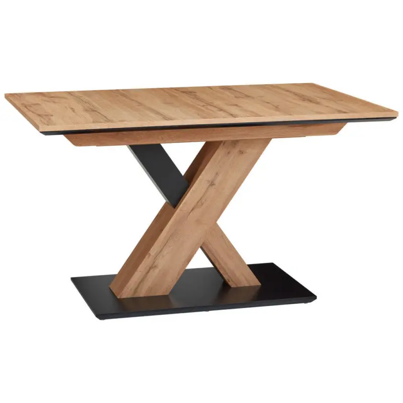 Esstisch 110/70/75,5 cm Nachbildung Holzwerkstoff rechteckig Schwarz, Eichefarben