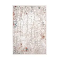 Vintage-Teppich 80/150 cm Akropolis Grau, Rosa